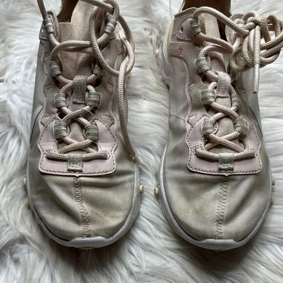 Nike React Element 55 Phantom Sneakers Cream Size 6.5 - Picture 4 of 6